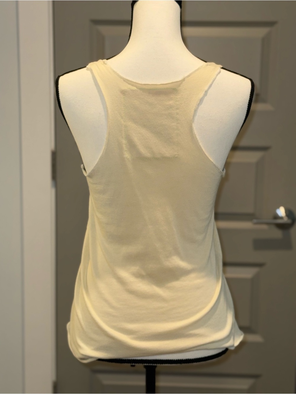 Aviator Nation Cream Tank with Black Lightning Bolt - Picture 2 of 4